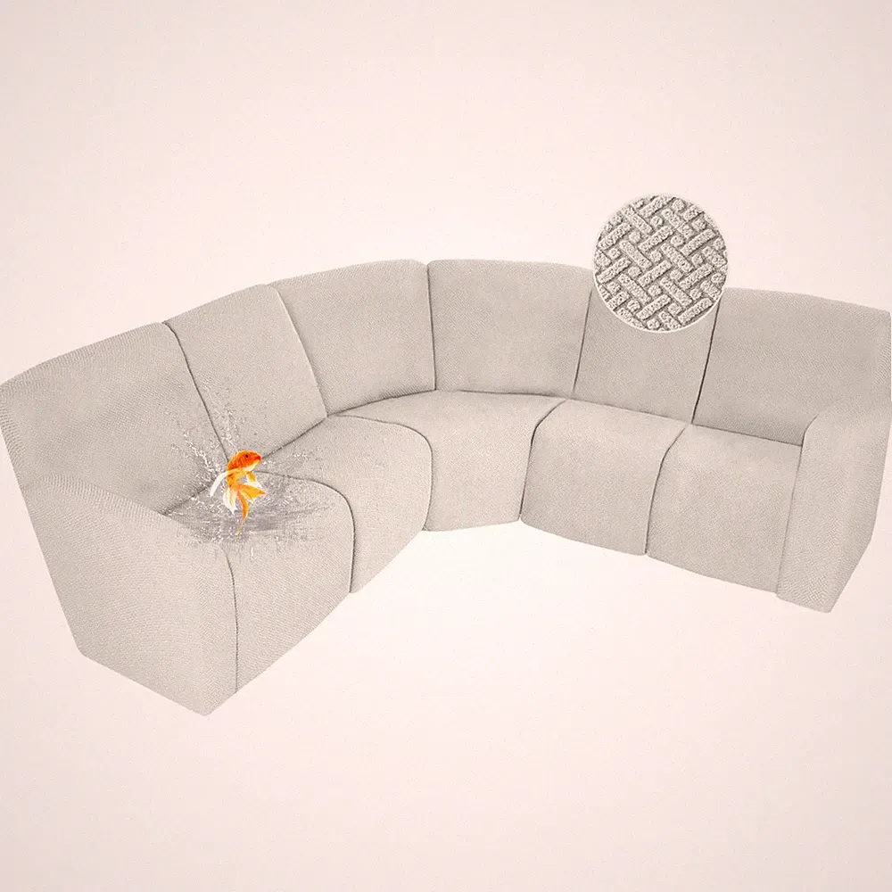 ALIECOM 100% Waterproof Recliner Sectional Couch Covers L Shape Stretch Corne...