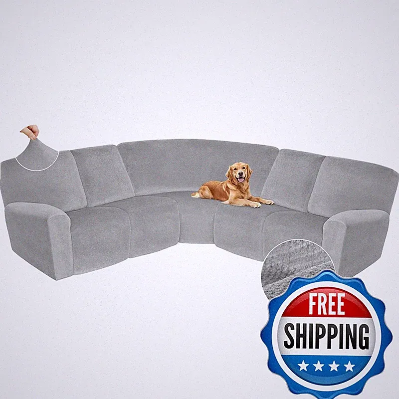New Listing Arfntevss Sectional Recliner Couch Covers Velvet Corner Sectional Sofa Cover