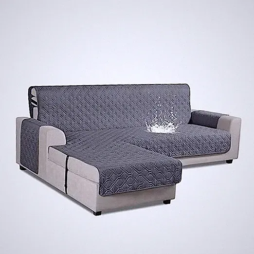 Upgraded Sectional Couch Covers 100% Waterproof L Shaped Sofa Small Dark Gray