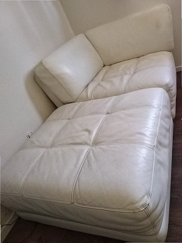 white leather sectional couch used chateau polyester and polyurethane foam pad